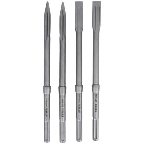 Set de burins STIER SDS-max 4 pièces, 400 x 25 mm / 400 mm (1/5)