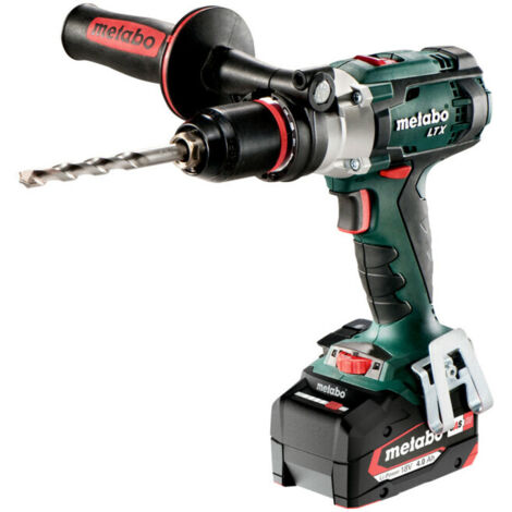 Perceuse à percussion 18V avec 2 batteries 4,0Ah – Moteur 4 pôles – Couple 55Nm pour perçage béton et métal – Coffret metaBOX 145 (1/5)