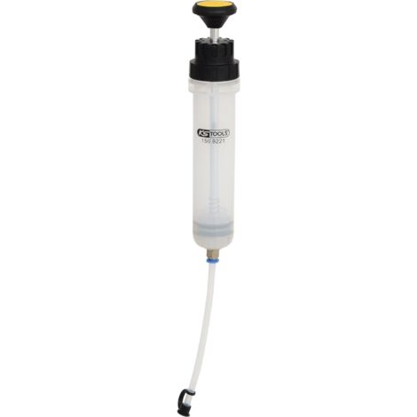 Ks Tools – Pompe manuelle d'aspiration et de remplissage 0,2 litre – Polypropylène robuste – Pour transvasement de liquides – Compatible huile et carburant - D246952