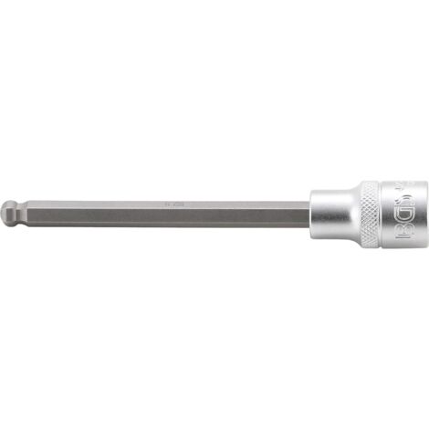 BGS Douille à embouts longueur 140 mm 12,5 mm (1/2") six pans intérieurs avec tête sphérique 8 mm (1/2)