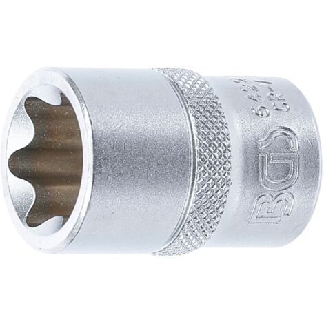 BGS Douille pour clé, profil E 12,5 mm (1/2") E22 (1/3)