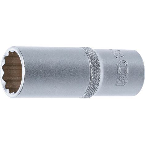BGS Douille pour clé, douze pans, longue 12,5 mm (1/2") 20 mm (1/3)