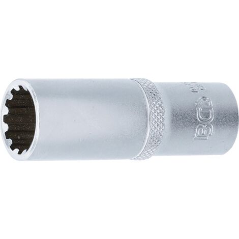 BGS Douille pour clé, Gear Lock, longue 10 mm (3/8") 15 mm (1/3)