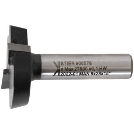 Fraise à surfacer STIER HW D8 x L28 m x S7,5 mm, 5°
