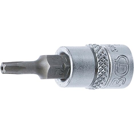 BGS Douille à embouts 6,3 mm (1/4") profil TS (pour TX Plus) avec perçage TS15 (1/2)