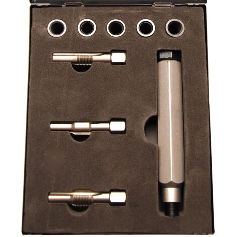 Bgs Technic – Kit de réparation filetage bougie préchauffage M9 x 1,0 – 5 douilles filetées – Outil de montage inclus – 8648 (1/5)