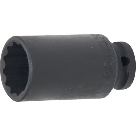 BGS Douille de force entraînement dodécagonal carré intérieur 12,5 mm (1/2") SW 28 mm - 5352 (1/2)