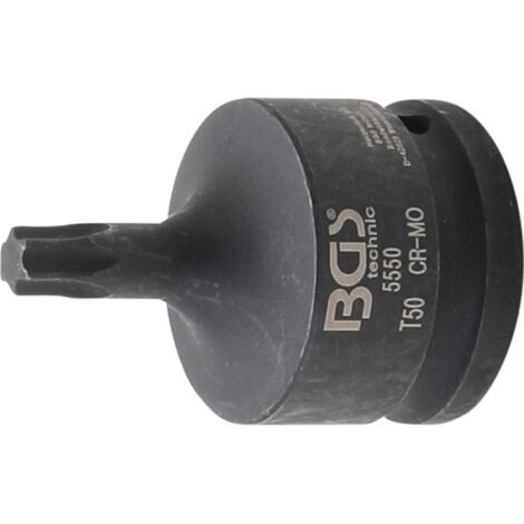 DOUILLE À EMBOUTS DE PUISSANCE 20MM (3/4'') PROFIL T (POUR TORX) T50 BGS 5550 (1/2)