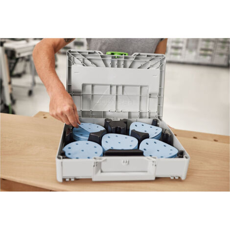 Festool Systainer³ pour abrasifs SYS-STF D125 GR-Set Grenat