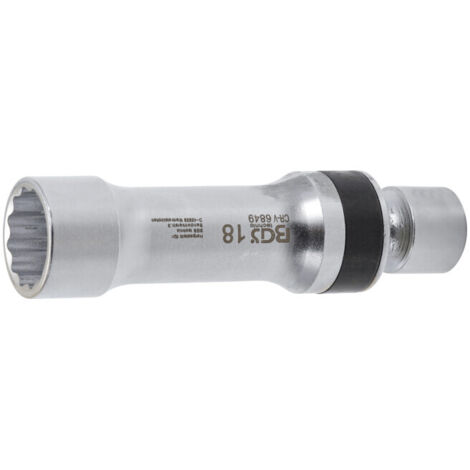 BGS Douille articulée à bougie douze pans avec ressort de retenue 18 mm (1/5)