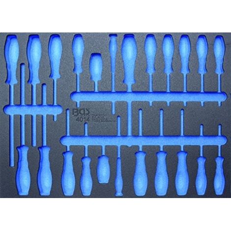 Bgs Technic – Garniture pour servante d'atelier VIDE – Insert en mousse robuste pour jeu de tournevis 23 pièces – 40145