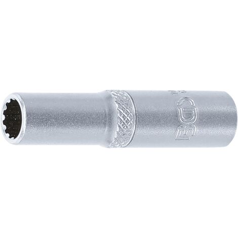 BGS Douille pour clé, Gear Lock, longue 6,3 mm (1/4") 7 mm (1/3)