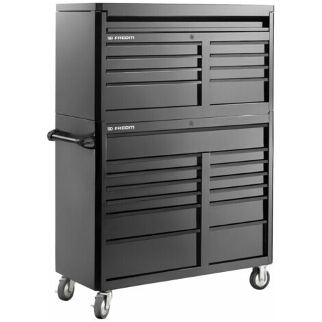 Facom – Servante d'atelier roulante 6 tiroirs – Grande surface de rangement 1061x434mm – Charge maximale 300kg – Dimensions tiroirs 569x421mm