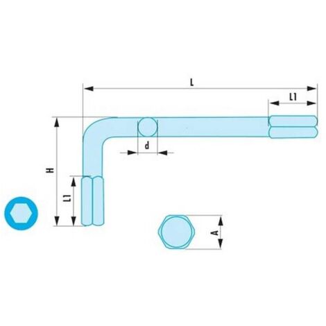 Clé mâle Facom antidéflagrant courte 1,5 mm (1/2)