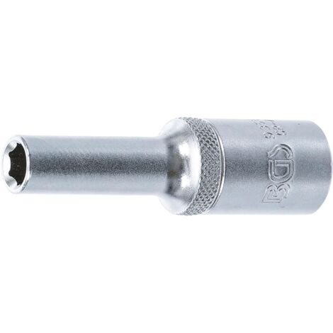 BGS Douille pour clé, six pans, longue 12,5 mm (1/2") 8 mm (1/3)