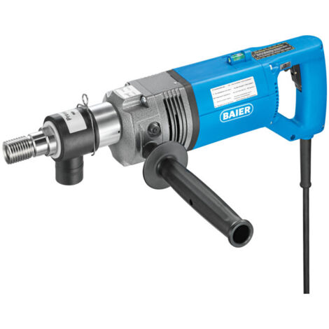 Perceuse diamantée humide et sèche 1800W – Marteau doux pour matériaux durs – Changement rapide d'aléseur – Coffret de transport inclus – Baier