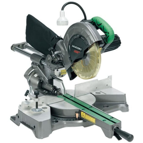 Hikoki – Scie à onglet radiale avec laser Ø216mm 1050W – Pour bois dur et aluminium – Vitesse constante – Blocage de l’arbre – Tête inclinable (1/5)