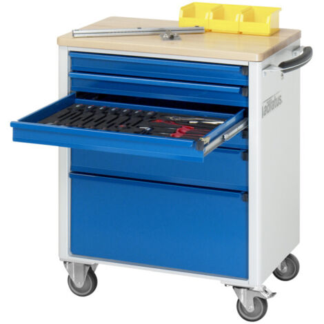 Chariot à outils Rau avec 6 tiroirs hêtre LxPxH 700x500x860mm (1/3)