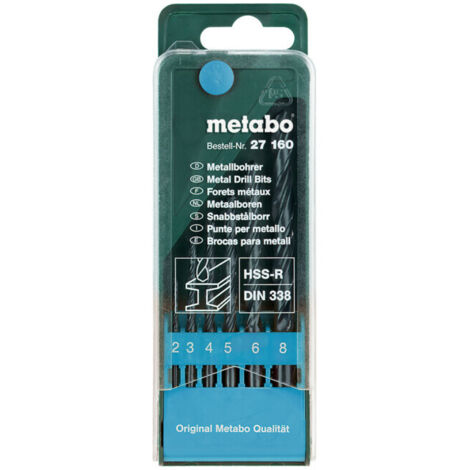 Coffret de forets HSS-R, 6 pièces metabo (1/3)