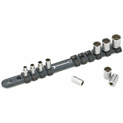 Jeu de clés à douilles 1/4 Stahlwille avec barrette de clipsage 5-14 mm 10 pièces (1/2)
