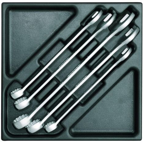 Jeu de cles a fourche GEDORE 5 pieces en module plastique ABS (1/2)