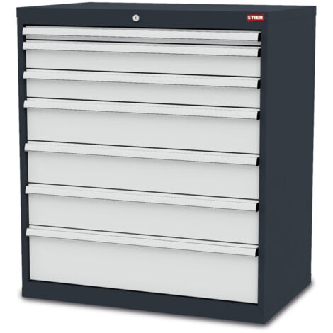 Armoire à tiroirs STIER, avec 7 tiroirs lxPxH 900x575x1020 mm (1/5)