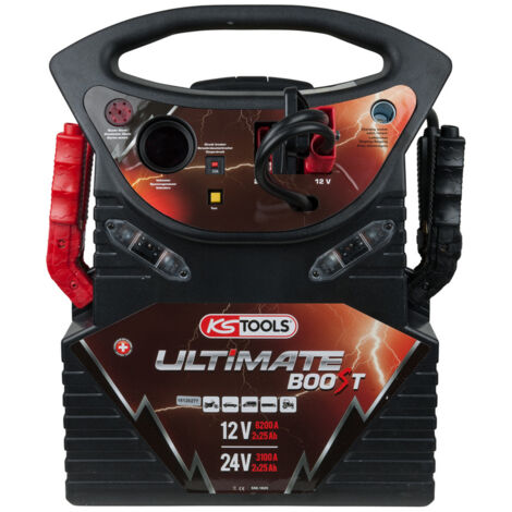 KS Tools - Booster à batterie 12V/24V PL à trolley - 6200A/3100A - 550.1825