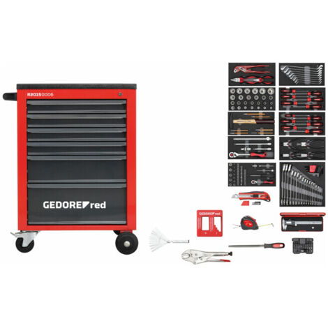 Gedore Rouge Wkz.Set i.Wks.Wagen MECHANIC rouge 166tlg (1/5)