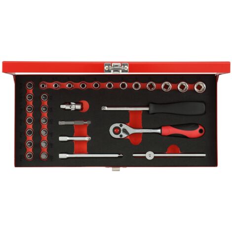 GEDORE RED 3300000 - Jeu de clés à douille 1/4 SW4-13mm 32 pcs , R49004033 (1/5)