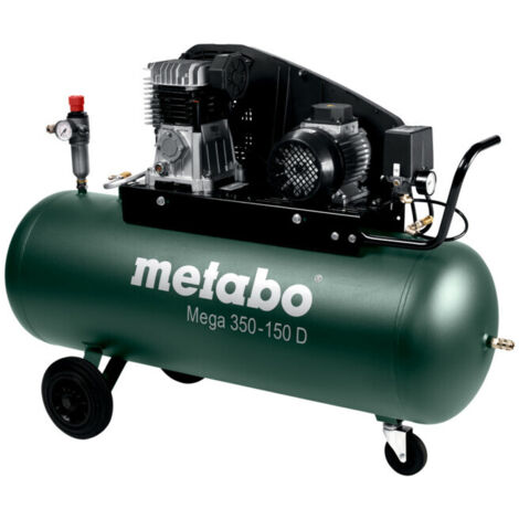 Metabo – Compresseur Mega 350-150 D 150L – Débit effectif 220 l/min – Pression max. 10 bar – Moteur à courroie pour usage intensif (1/2)