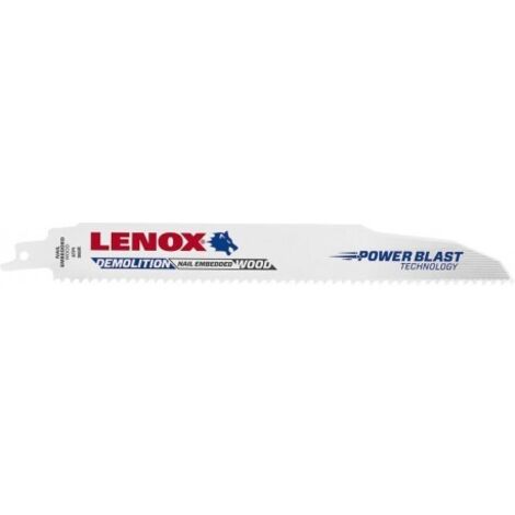 Lame de scie sabre L205mm HSS Bi 6Z/pouce LENOX 2 pièces (1/6)