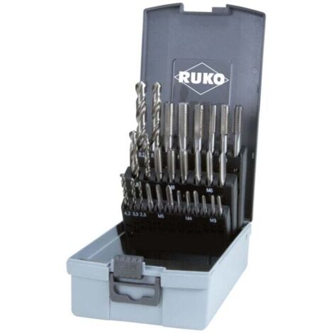 Assortiment tarauds main métrique DIN 352 HSS Co 5, 28 pièces
