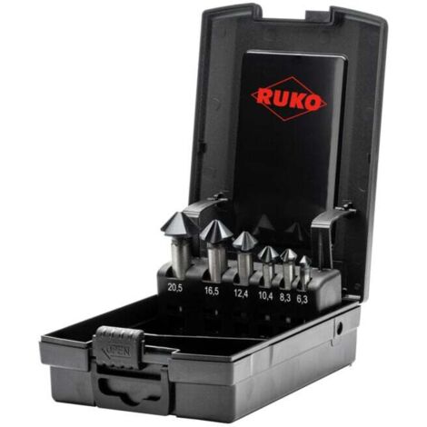 RUKO 102790PRO Jeu de fraises coniques 6 pièces 6.3 mm, 8.3 mm, 10.4 mm, 12.4 mm, 16.5 mm, 20.5 mm tige cylindrique 1 set A733142 (1/5)