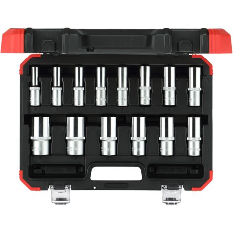 GEDORE RED 3300008 - Jeu de clés à douille 1/2 6 pans SW10-32mm 14 pcs , R61003114 (1/5)