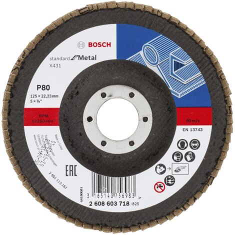 Plateau à lamelles X431, Standard for Metal 125 mm, 22,23 mm, 80 10 pièces (1/4)