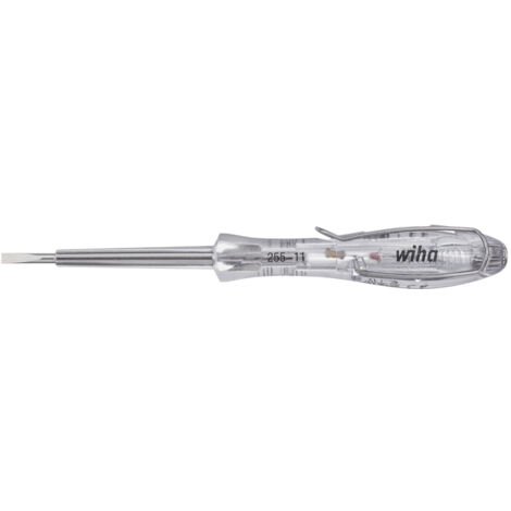 Wiha Détecteur de tension SoftFinish® unipolaire,110 - 250 volts Fente transparent, avec agrafe 3.0 mm (35378) (1/4)