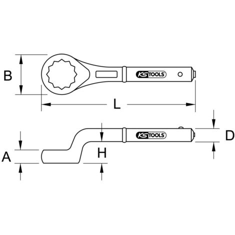 KS Tools Clé Polygonale Double 920.0420 – Chromée Vanadium, FlankTraction Pour Mécanique Pro