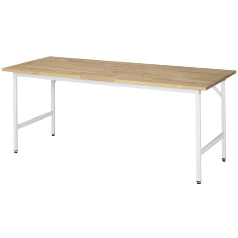 Table de travail en hêtre Rau LxPxH 2000x800x800-850mm