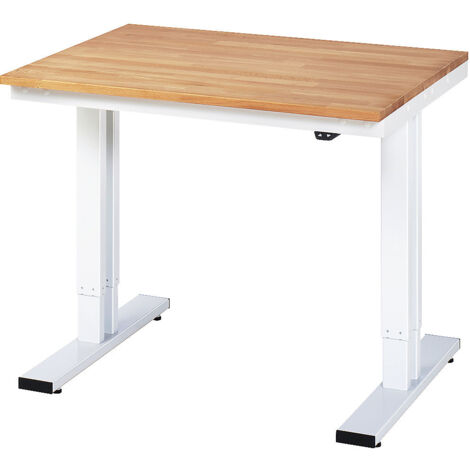 Établi adlatus RAU 300 réglable en hauteur électriquement Plateau en hêtre massif 1000 mm x 800 mm (1/5)