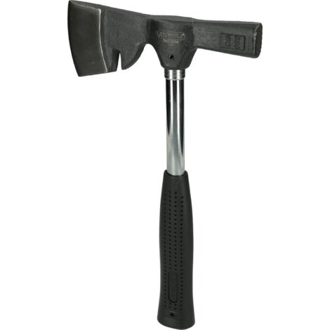 Ks Tools – Hachette de plâtrier 600 g – Manche en tube d'acier – Tête en acier spécial – Longueur 330 mm pour travaux de finition