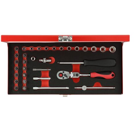 GEDORE RED 3300004 - Jeu de clés à douille 1/4 SW4-13mm 33 pcs , R49044033 (1/5)