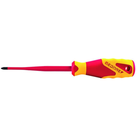 GEDORE 2824477 - Tournevis VDE SLIM empreinte cruciforme PZ 2 , VDE 2162 PZ 2 (1/4)