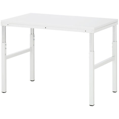Table de travail de base mélamine Rau LxPxH 1200x700x650-1000mm (1/2)