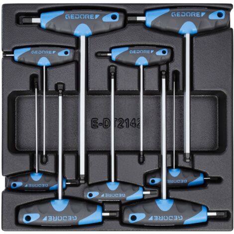 Jeu de cles Allen GEDORE 9 pieces en module plastique ABS (1/5)