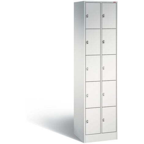 Armoire à 10 casiers verrouillables STIER 1950x460x480mm (1/5)