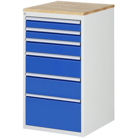 Armoire à tiroirs Rau hêtre-top et 6 x tiroirs L 2x90 1x120 2x180 1x270mm (1/4)