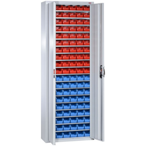 Armoire avec 114 bacs de rangement ouverts STIER, HxLxP 1 980x700x300 mm (1/5)