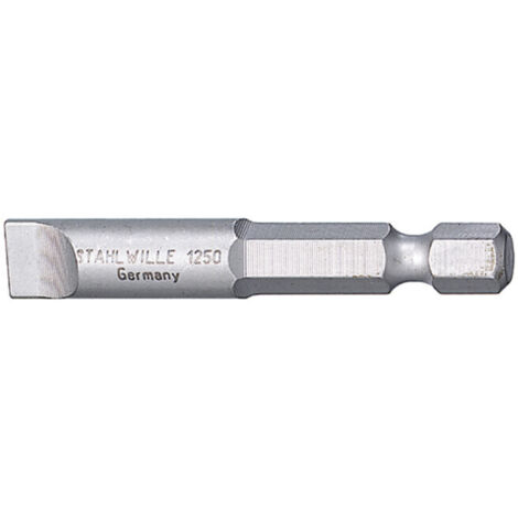 1242-1250 Embouts tournevis Stahlwille Nr. 1242, 0,6 x 3,5 mm, Hexagonal E 6,3 mm (1/2)