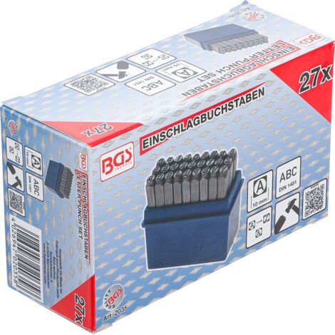 BGS lettres à frapper 10 mm - 2035