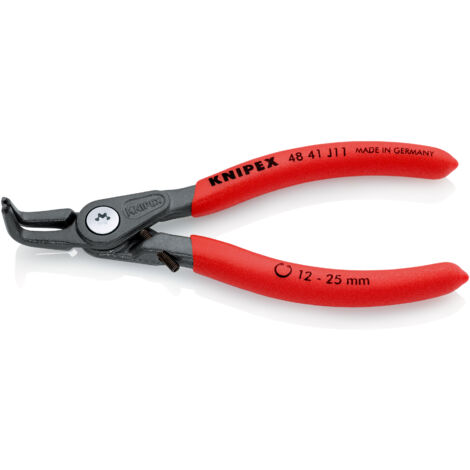 KNIPEX 48 41 J21 Pince de précision pour circlips pour circlips intérieurs d'alésage gaines PVC anti-dérapantes grise atramentisée 165 mm